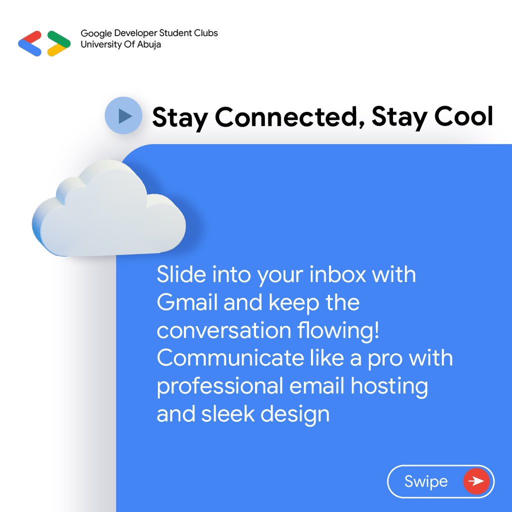 gdsc_uniabuja's tweet image. Say hello to the future of productivity with Google Office. Revolutionize team work!

#GoogleTechnologies
#GoogleWorkspace
#GDSCUNIABUJA
#GDSC