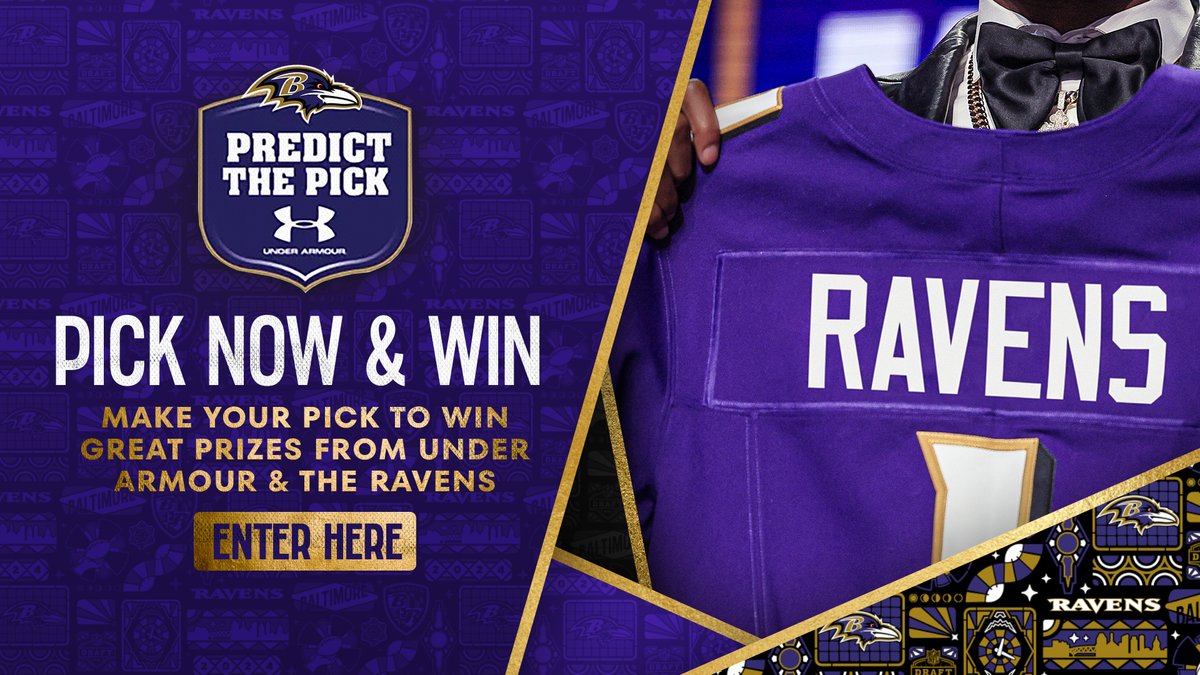 Want a chance to win the jersey of the @Ravens first Draft pick? Enter the @UnderArmour Predict the Pick contest for a chance to win! ➡️web.witcontests.com/ravens/sweepst…