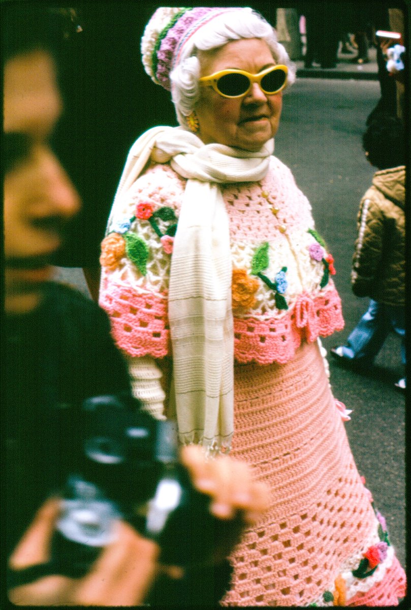 Easter Parade. Fifth Avenue. New York City 1974 Kodachrome. Photographer unknown.