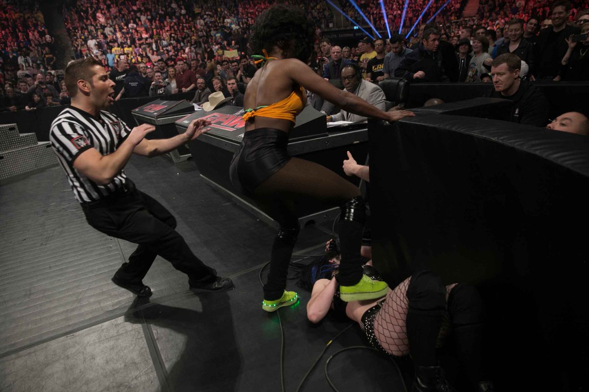 9 years ago, @TheTrinity_Fatu showed that even the nicest people have a breaking point when she attacked Paige after losing a battle royal! #WWERaw