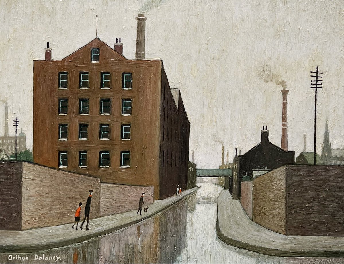 Ancoats by the late Arthur Delaney. 

#arthurdelaney #northernart #manchester @GrimArtGroup