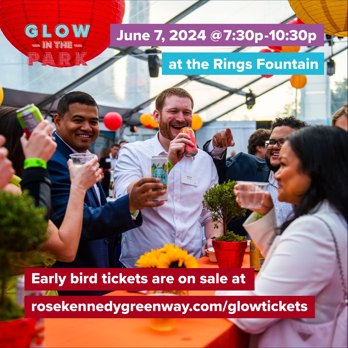 Early bird tix for <a href="/HelloGreenway/">Rose Kennedy Greenway</a> Glow in the Park are on sale! Take advantage of this discount by April 24th. Funds raised at the event support the Greenway's programming and contemporary public art. 
📷: Lee-Daniel Tran