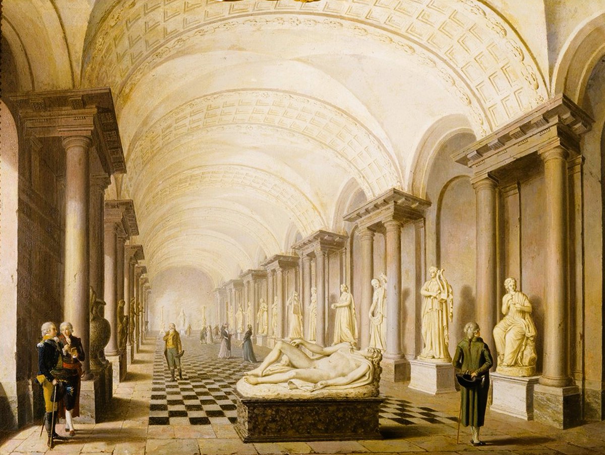 Pehr Hilleström, 1732 – 1816, Swedish artist; The Gallery of the Muses, in the Royal Museum at the Royal Palace, Stockholm
