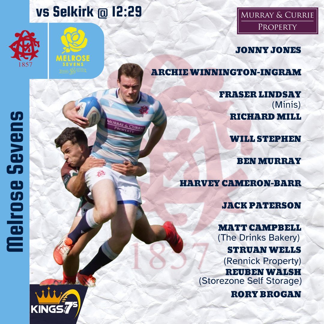 Good luck to @Will_Stephen_10 playing for @EdinburghAccies at the @Melrose7s this weekend! #cargilfieldconnected