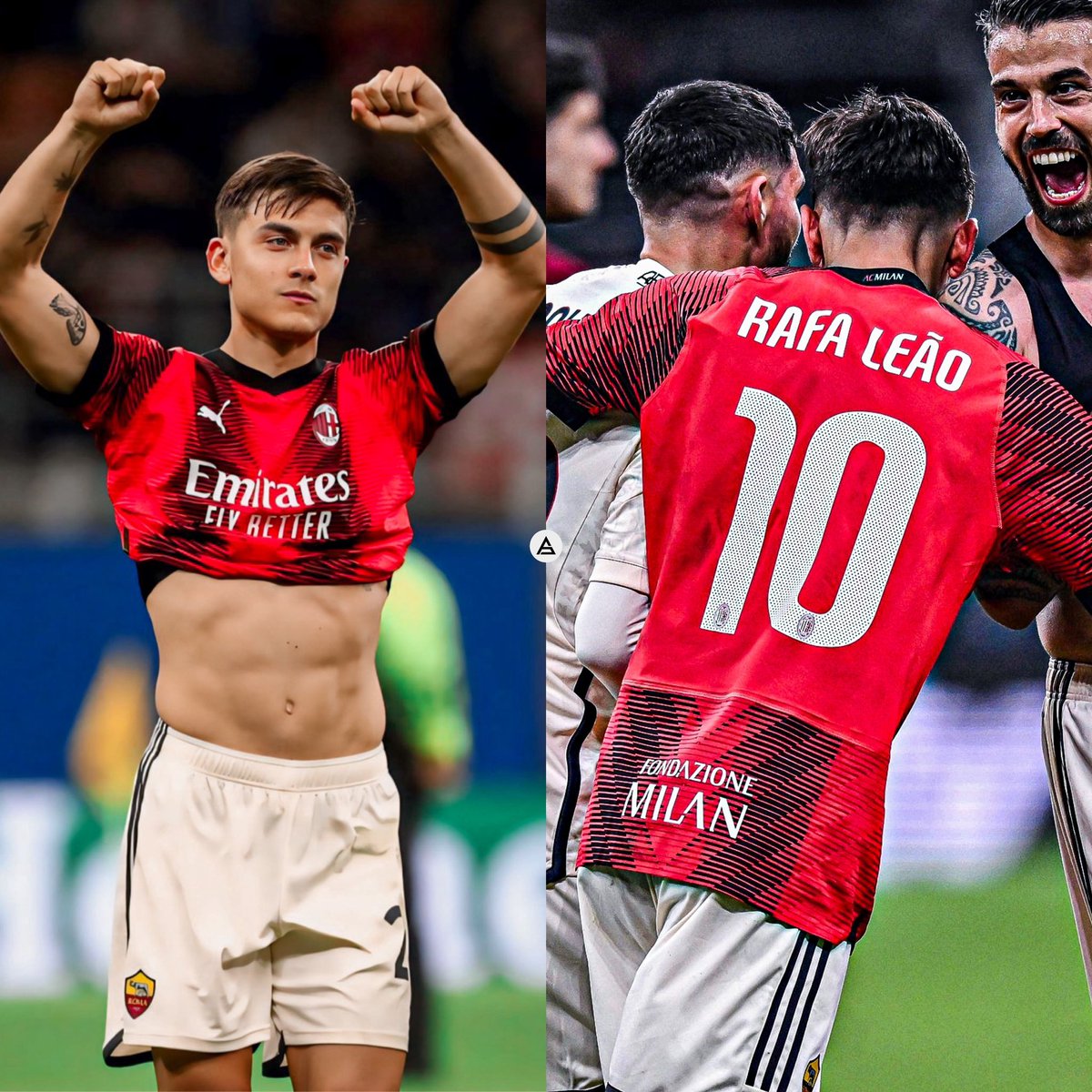 Paulo Dybala con la 10 de Rafa Leão. 🇦🇷🚬