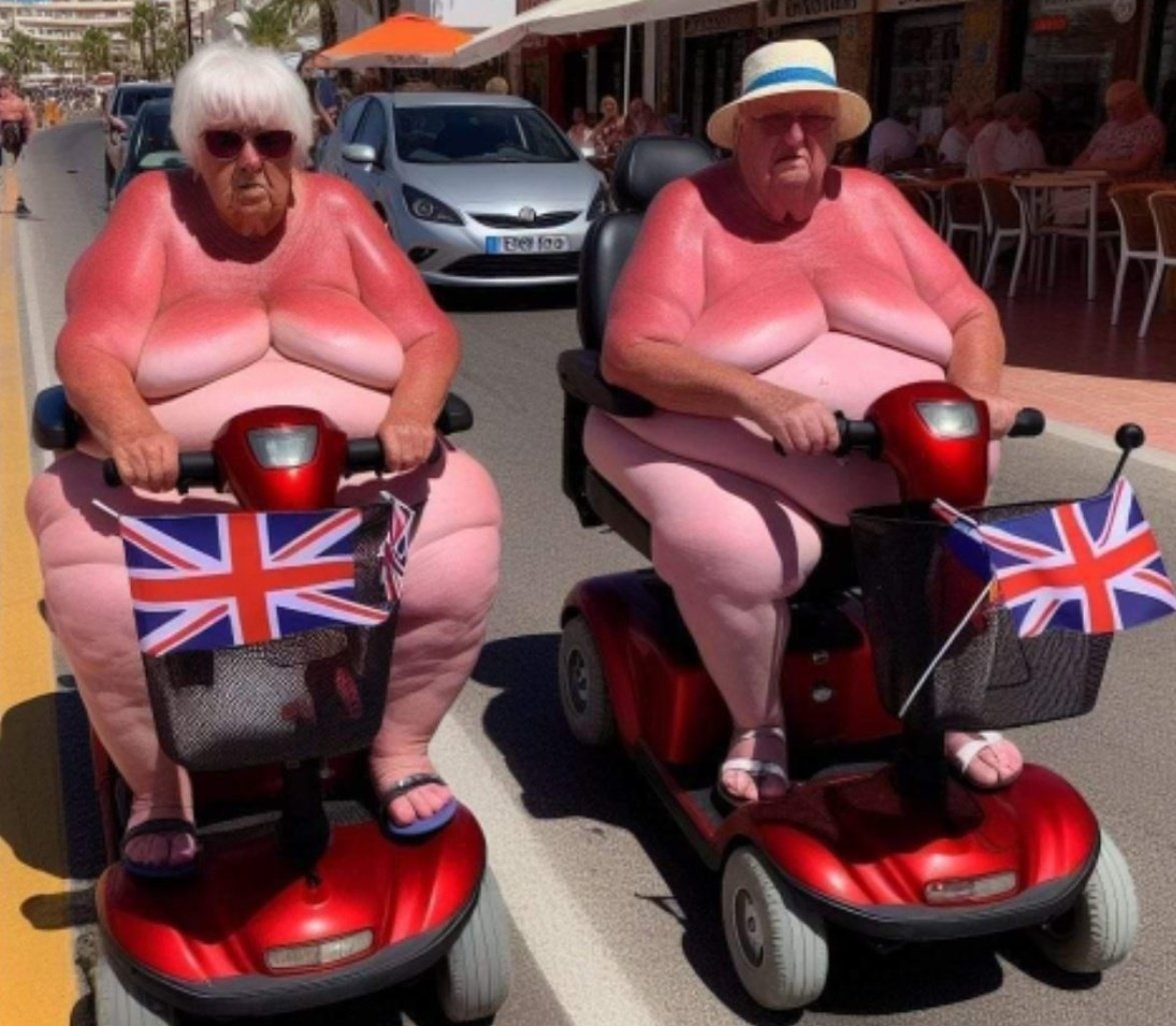 #ReformUK Reform UK voters in search of their country in Benidorm.