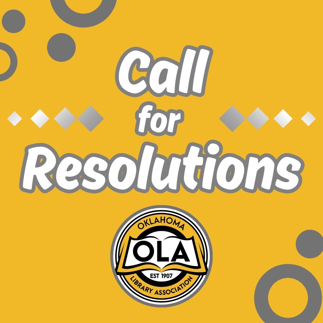 OLA members are invited to propose resolutions to be voted upon at the Annual Membership Meeting. Please email resolution proposals to governance@oklibs.org by May 1, so that we can finalize them for the meeting on May 15. View previous resolutions at oklibs.org/page/resolutio…