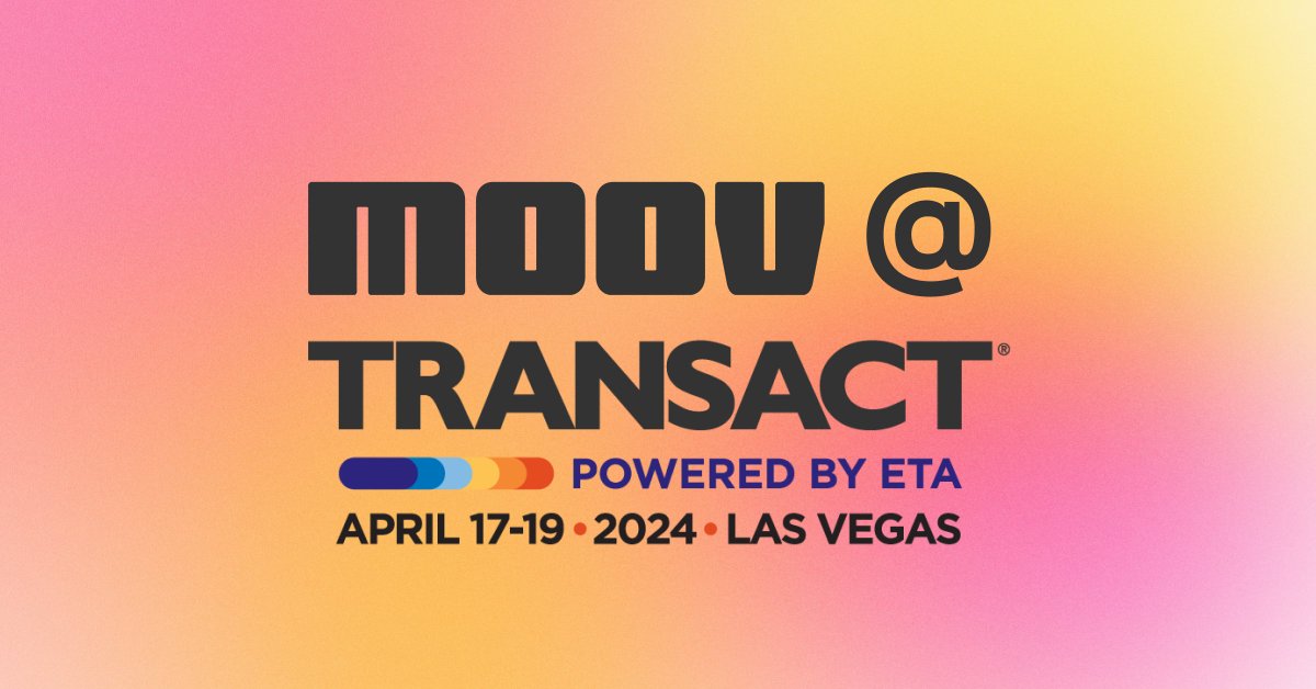 👋 If you're headed to @ETATRANSACT next week, make sure you say hi to the Moov team. 💰 Come chat with us about how Moov helps businesses accept, store, send, and spend money all through one integration and one set of agreements. #etatransact #transact2024