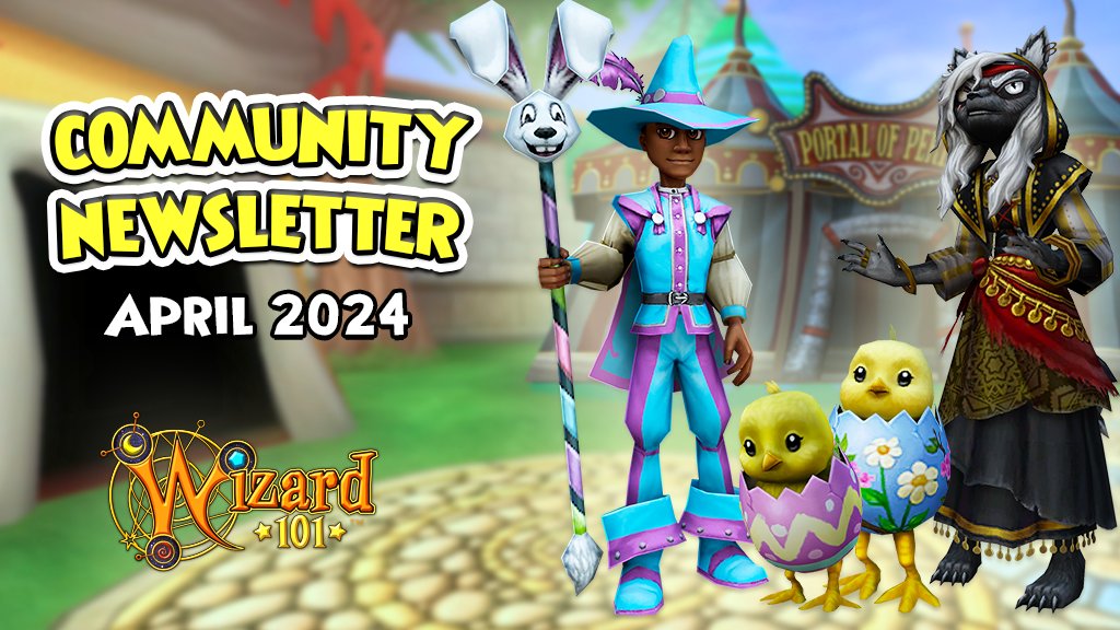 It's time for Wizard101's quarterly Community Newsletter for April! 🍂 We highlight the release of the Portal of Peril Spring Update, Ravenwood Academy new game announcement, Extra Credits new invite wave, contest winners, KI Live, and more! ✨ wizard101.com/game/community… #Wizard101