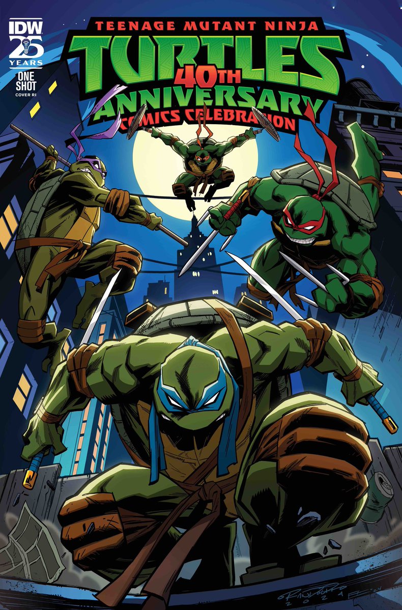 Didn’t’ need to wait long ;) . Yup, @kharyrandolph and I are back on #TMNT03 for those who don’t know Khary did most of the licensing and DVD covers for our show and I colored some of it. This is a bit throwback to that work. Almost like a lost DVD cover @IDWPublishing #tmnt40th