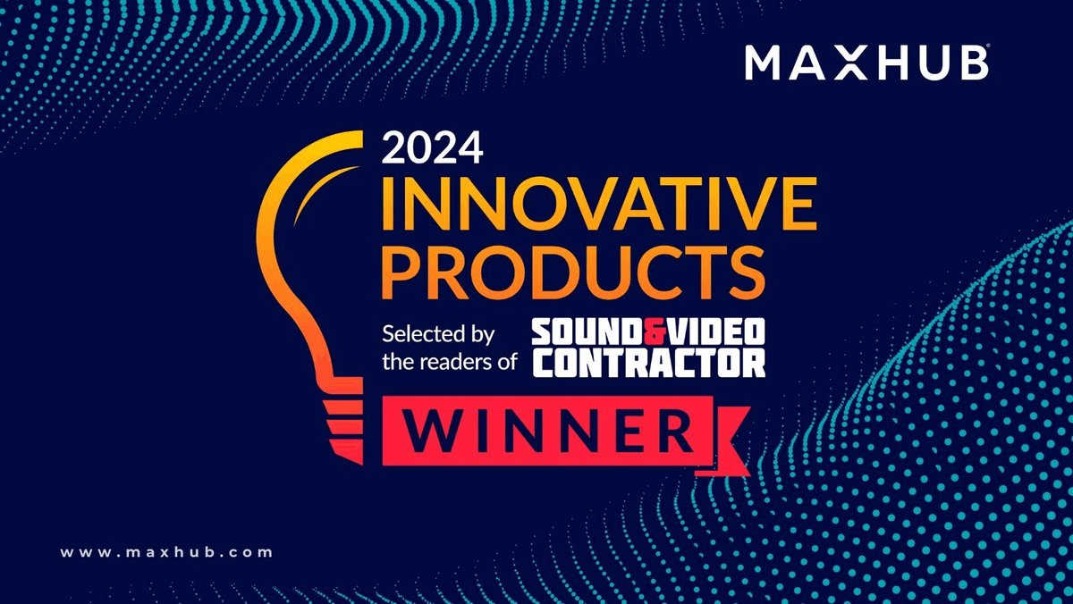 Thrilled to share 🎉MAXHUB's XCore Kit & ViewPro snagged the 2024 Innovative Products Award! Their cutting-edge tech is setting new standards. Let's celebrate their success together! 🌟 #Innovation #TechAwards #MAXHUB

To learn more visit bit.ly/3fQVipc