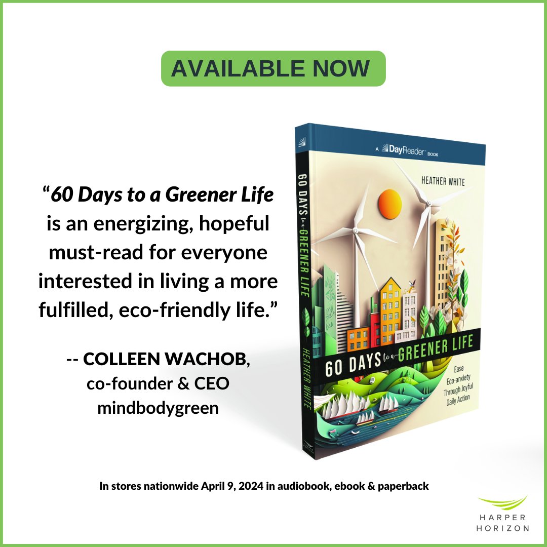 60 Days to a Greener Life- my second book -a bite-sized day reader with easy-to-understand explanations and easy-to-follow advice is here. Sustainable living can bring more joy into your life. Grab your copy today! #climateaction #sustainableliving bit.ly/preorder60days