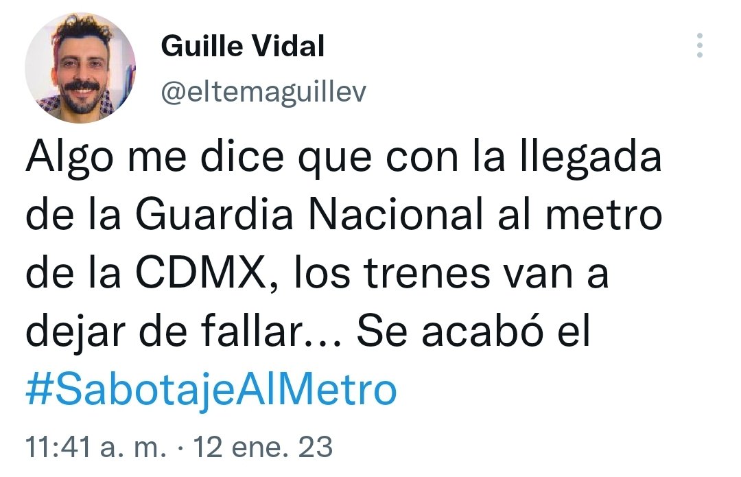 Cómo olvidar cuando @eltemagv decía que se acabarían las fallas en el metro con la llegada de la Guardia Nacional. Hoy sigue fallando el metro. Quedó 🤡🤡🤡