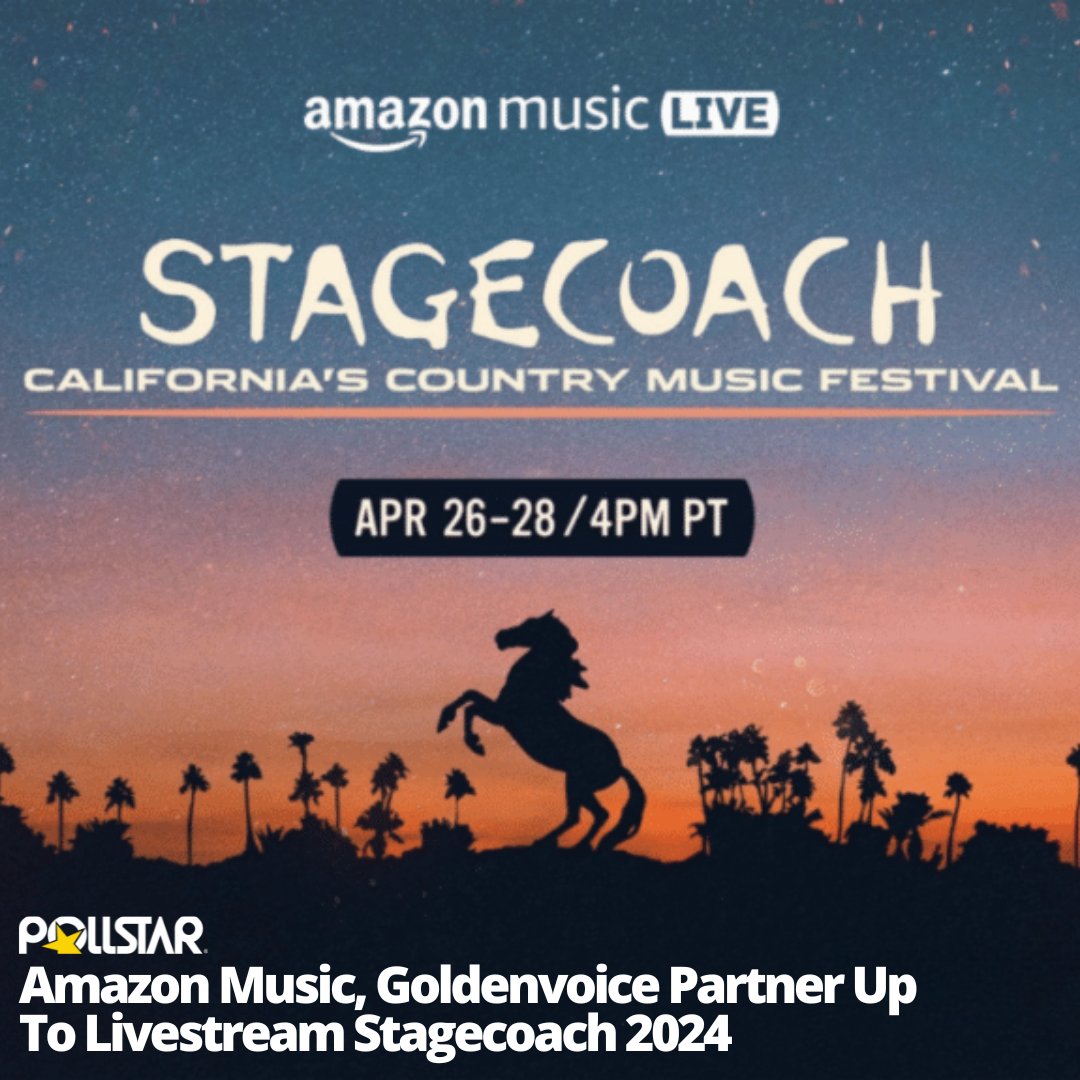 If you're one of the fans unable to secure tickets to this year’s @Stagecoach Festival, don't fret! @amazonmusic will exclusively livestream #Stagecoach, giving fans an chance to watch it in their own homes via @PrimeVideo & @Twitch. news.pollstar.com/2024/04/08/ama… #Pollstar