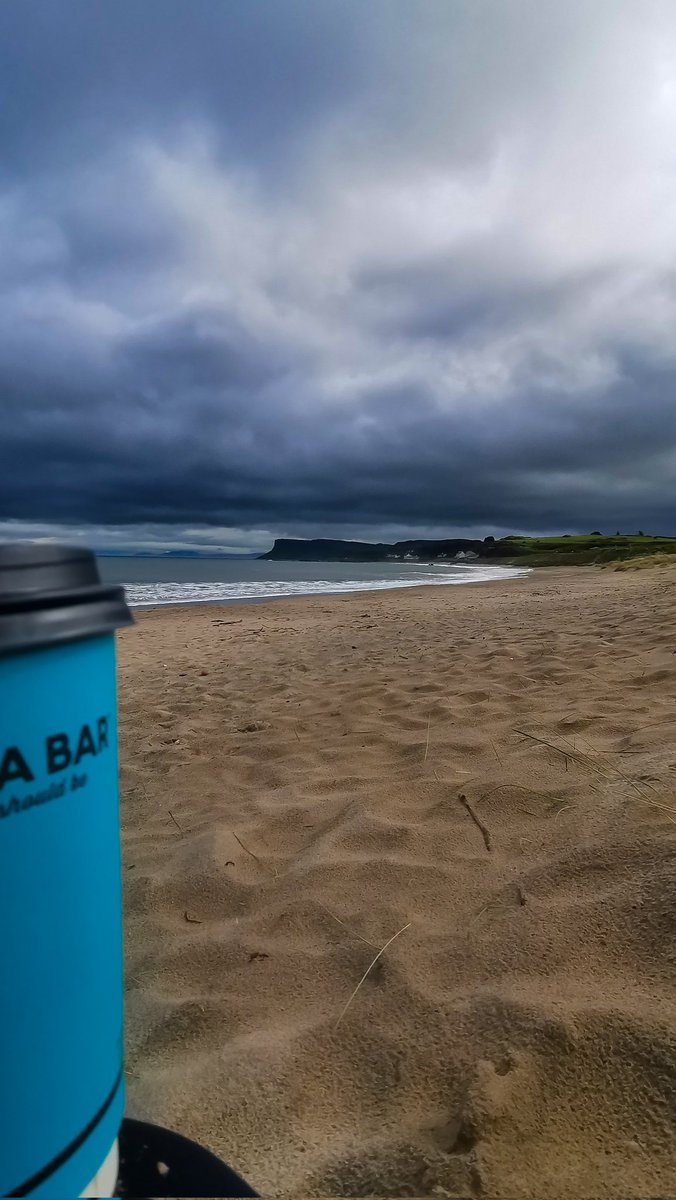 Coffee this morning before the rain. ☕🌧️🌂#rain #coffee #northcoast #visitcauseway #causewaycoast #photography #beautiful #ballycastle #NorthernIreland