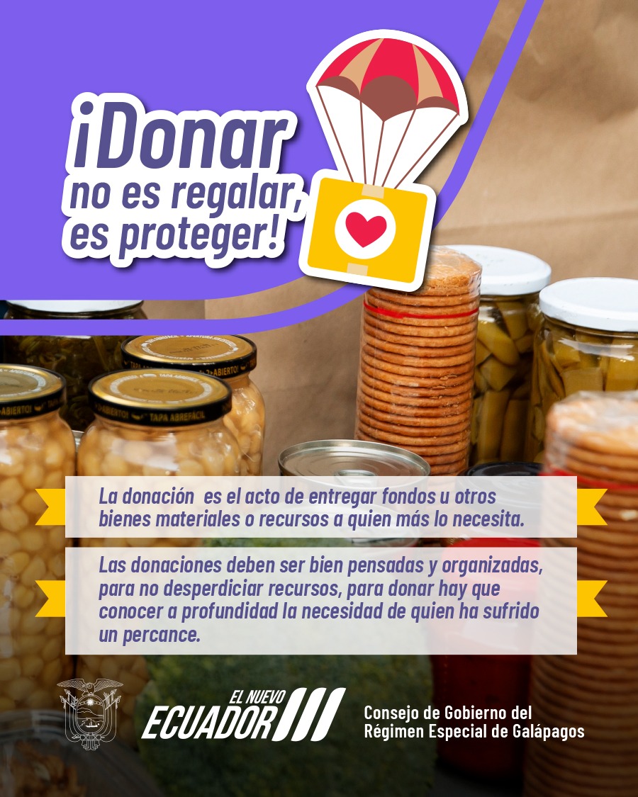 #GestiónDeDonaciones| ¡Ayuda a quienes más lo necesitan! 🤝💙 Tu donación responsable marca la diferencia en emergencias y desastres naturales. 🤲 Cuando dones ten en cuenta las siguientes recomendaciones. #ÚneteAlNuevoEcuador #ElNuevoEcuador #ElNuevoGalápagos