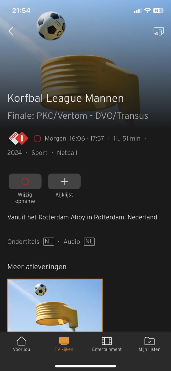 Denk dat <a href="/ZiggoWebcare/">Ziggo</a> niet veel verstand heeft van korfbal. Korfballeaguefinale mannen en taggen als netball. #korfballeaguefinale <a href="/Korfbalverbond/">KNKV</a> <a href="/Korfbalpuntnl/">Korfbal.nl</a> <a href="/korfballadvisor/">Ben Crum</a>