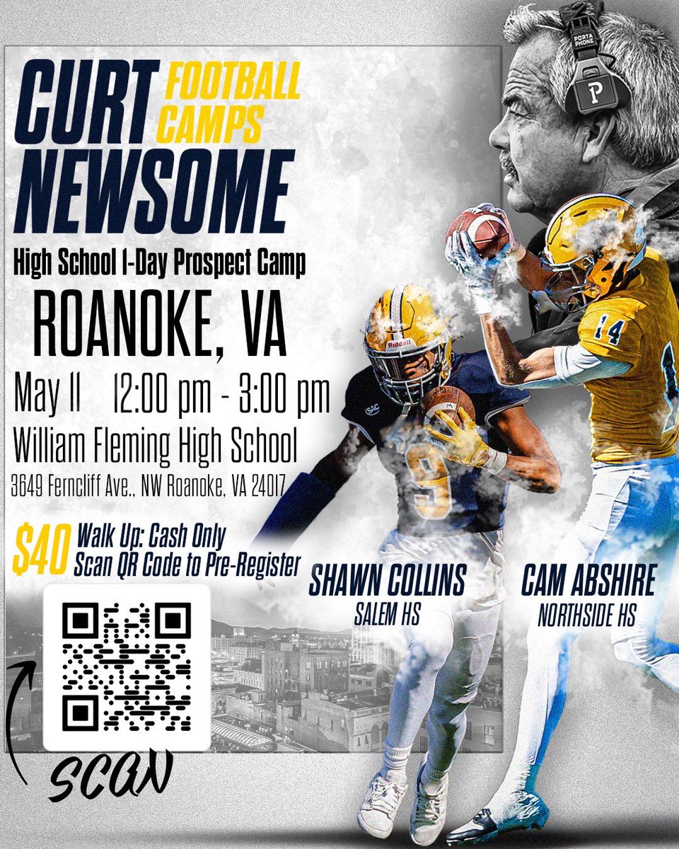 🚨ROANOKE🚨 Whole staff is coming your way❗️ Don’t miss out. 🔗: register.ryzer.com/camp.cfm?ID=27…