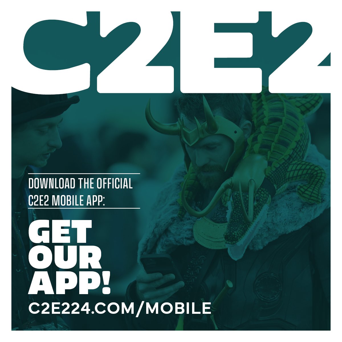 Hear ye, adventurers of C2E2! 📱 ✨ Wonders of wisdom await thee on the official C2E2 Mobile App. Unlock timely treasures, secret quests, and trails of the convention center halls – all in the palm of your hand. Download today to discover it all: C2E224.com/Mobile