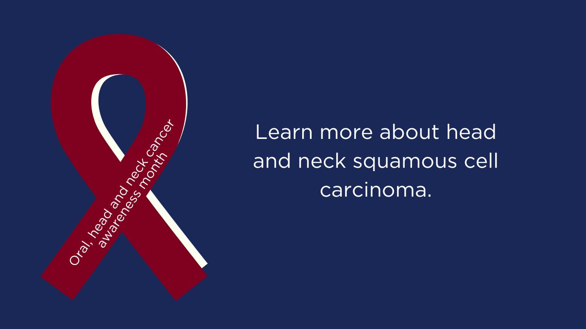 Head and neck squamous cell carcinoma is the most frequent tumor of the head and neck region. Learn more: bit.ly/3VSImlm #HeadAndNeckCancers