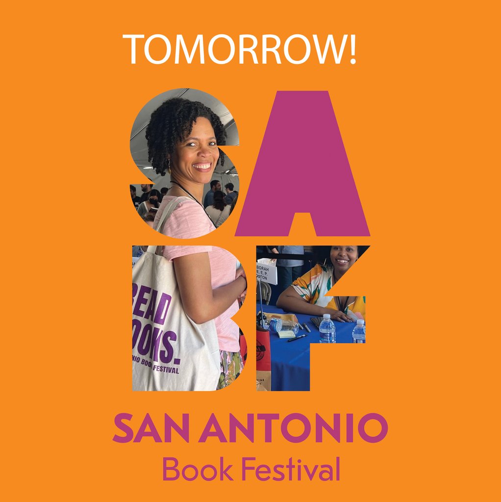 Tomorrow is the big day! Join us at the FREE San Antonio Book Festival for a day of literary magic, author talks, and bookish fun. Don't miss out – see you there!