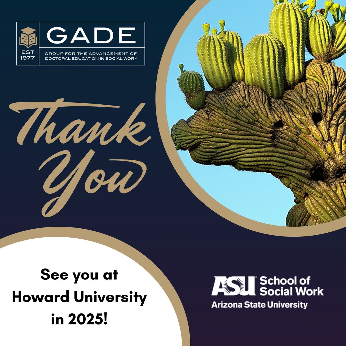 And that's a wrap for #GADE2024! Thank you to our members for joining us in sunny AZ and thank you @ASUSocialWork for hosting. See you next year at Howard University!