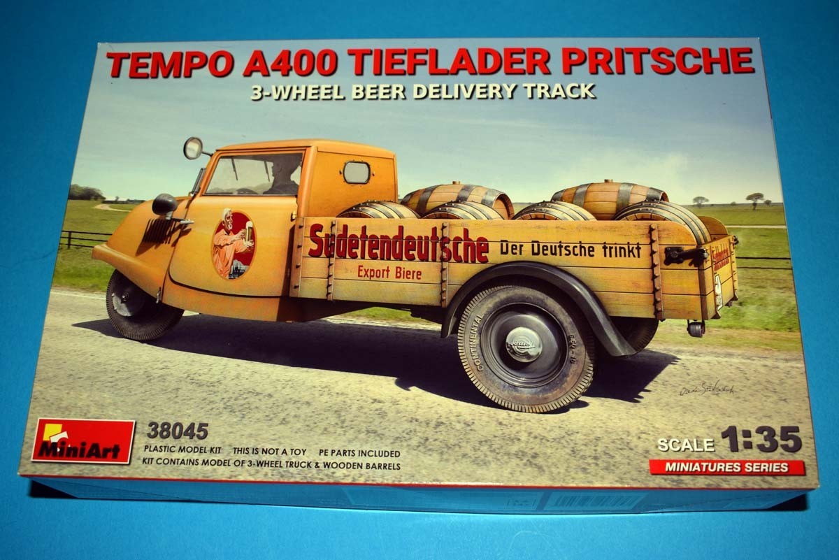 Tempo A400 TieFlader Pritsche 3 Wheeled Beer Delivery Truck dlvr.it/T5R0rZ