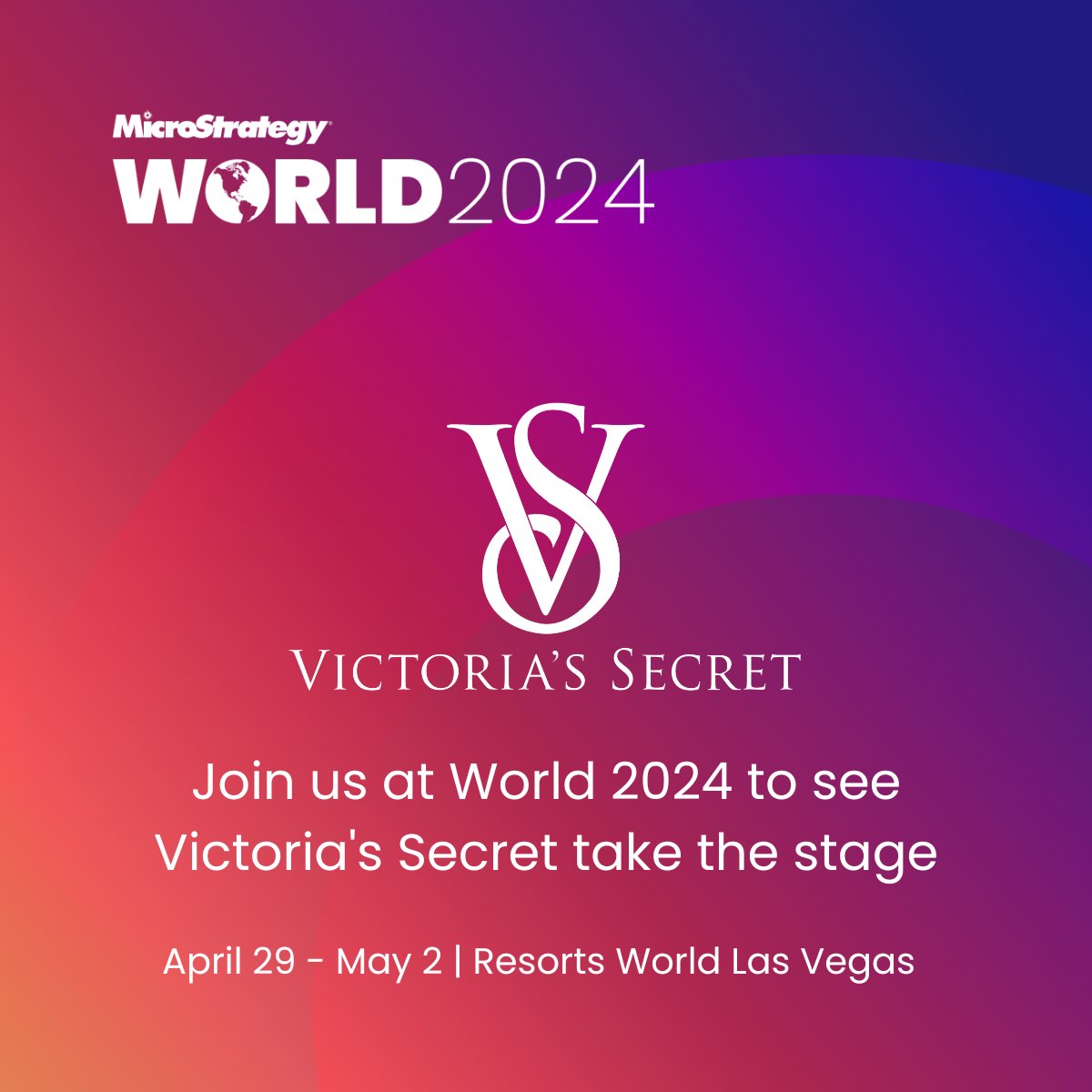 #World2024: Join us on May 1st for a session on how Victoria's Secret is transforming store ops with Interactive Reporting! 🔗 Register: microstrategy.com/world-2024 #TheONEPlatform #MicroStrategyAI #AI #GenAI #BI #analytics #MSTR #MicroStrategy