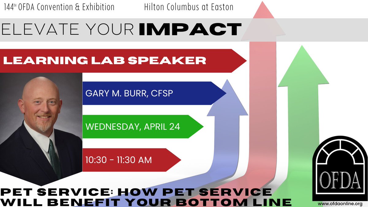 Join Gary to enhance your #PetServices ! 🐾 Explore techniques like Alkaline Hydrolysis, broaden skills, & build community ties. Gain insights & strategies to excel in this growing industry. Unleash your pet services' potential for success! #OFDA24 #CommunityConnection