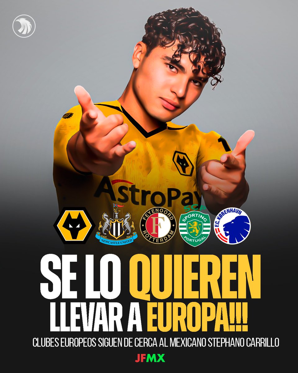 👉Con información de Daniel Velasco, reportero de TUDN, ya varios equipos europeos han preguntado por Stephano Carrillo, es serio el interés ya que buscan llevarlo a sus divisiones juveniles primero para que se adapte y después dar el paso al primer equipo 🖊️La directiva…