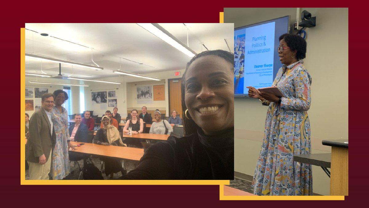 Yesterday our students learned about city planning with Eleanor Sharpe, AICP! She discussed her career journey and emphasized the significance of equity in planning, influenced by global and local issues. Special thanks to Adjunct Faculty Peter Brown for arranging the lecture! 🌆