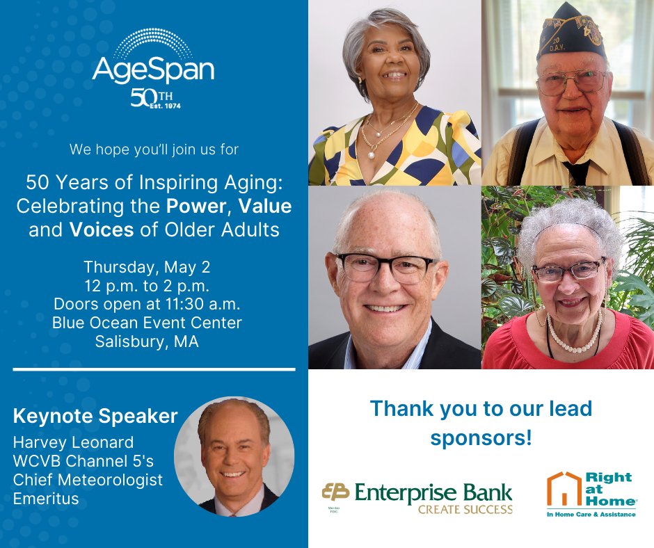 Let's commemorate 50 incredible years together at our 50 Years of Inspiring Aging Luncheon! Tickets are going fast, so secure yours for $75 each here: ow.ly/HsvB50RfkmF