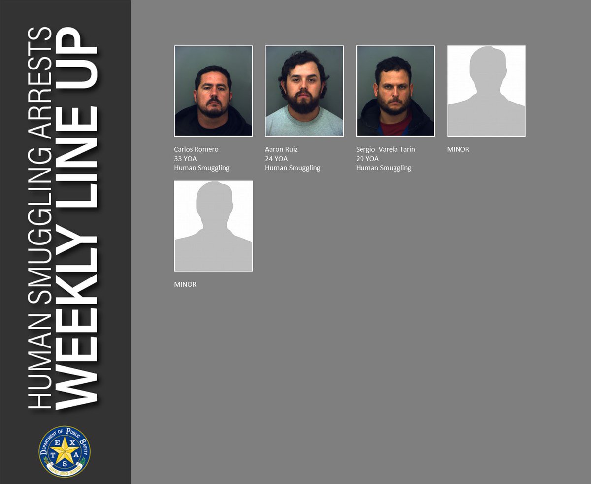 El Paso — The weekly line up below feature arrests made for Human Smuggling from March 15th — April 4th during Operation Lone Star. If you see signs of criminal activity in your neighborhood, report it: Crime Stoppers Hotline: 1-800-252-(TIPS)(8477) #OperationLoneStar