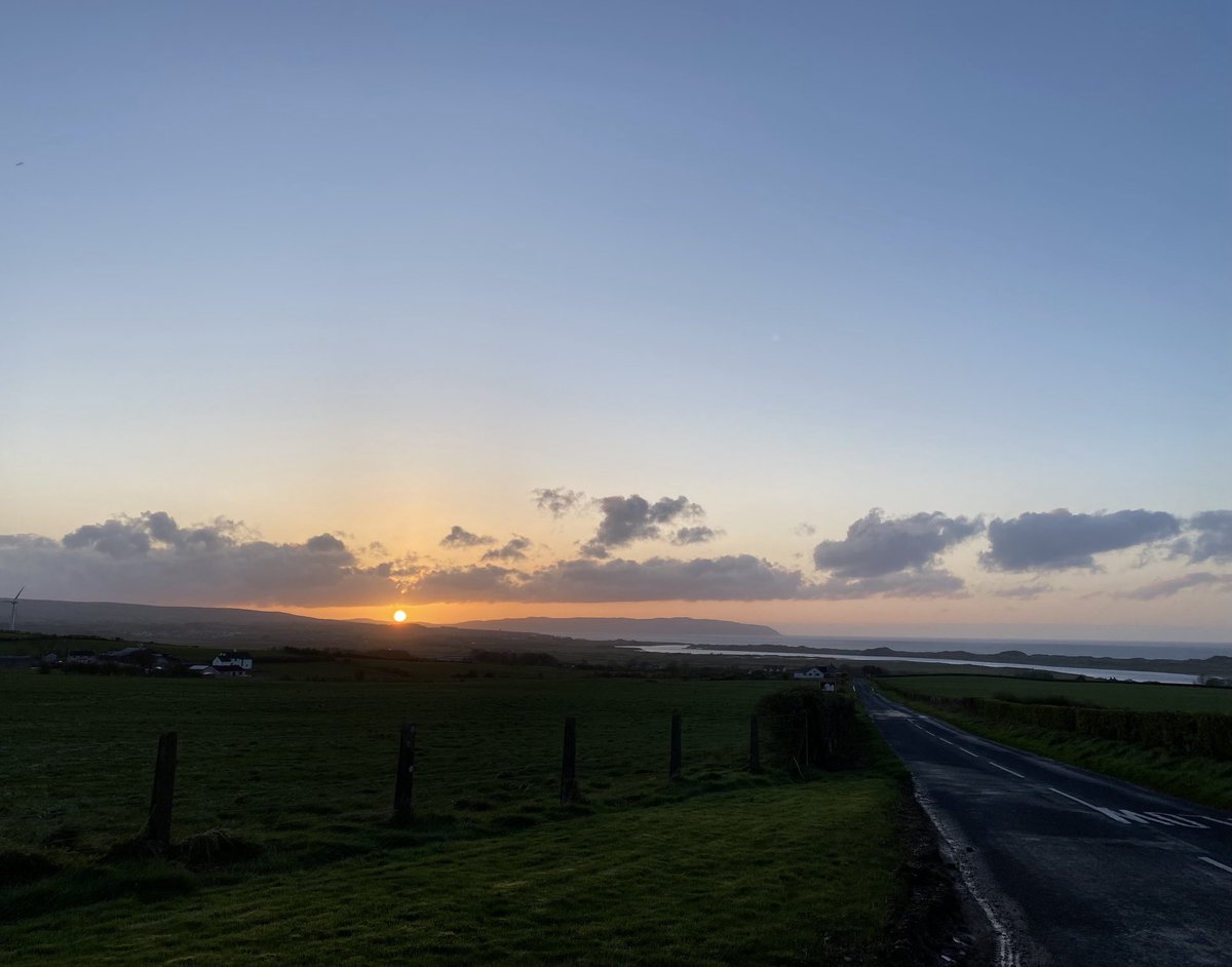 I love this drive home, especially on a night like tonight #Fridayfeeling #sunset #Bann #Donegal #NorthCoast