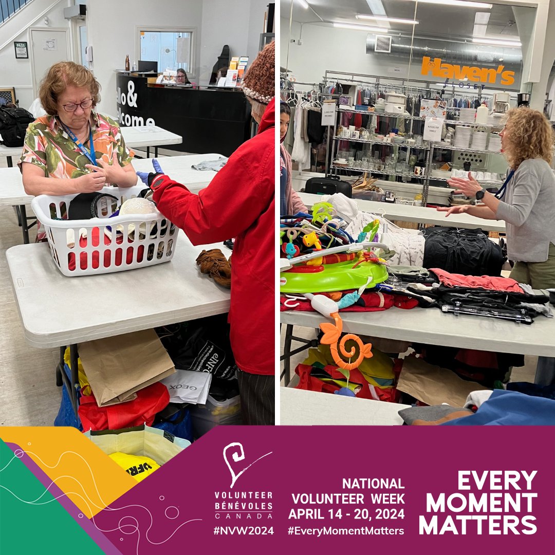 Karen & Meg are two of the most dedicated Haven’s Closet volunteers. It can be very busy and demanding to ensure that we are serve all our clients/shoppers. Our thanks also go to all of our Haven's Closet volunteers #NVW2024 #EveryMomentMatters #VolunteerToronto #VolunteerCanada