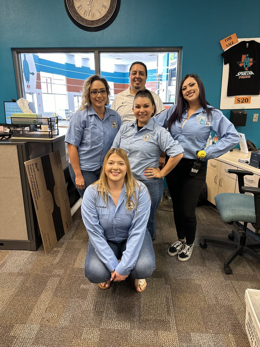 Freaky Friday!!! Our amazing Office Staff switched places with our incredible custodians. #Team_SISD #RISE