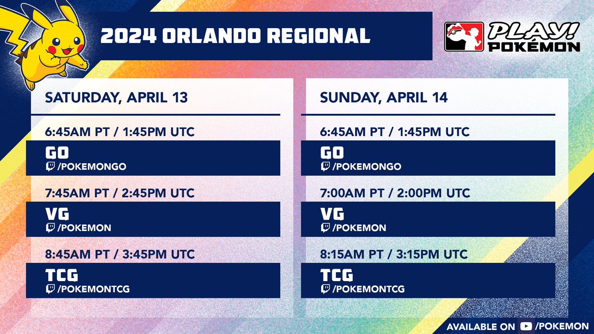 The 2024 Orlando Regional Championships broadcast starts tomorrow! Be sure to check out the schedule below to make sure you don't miss a beat ⬇