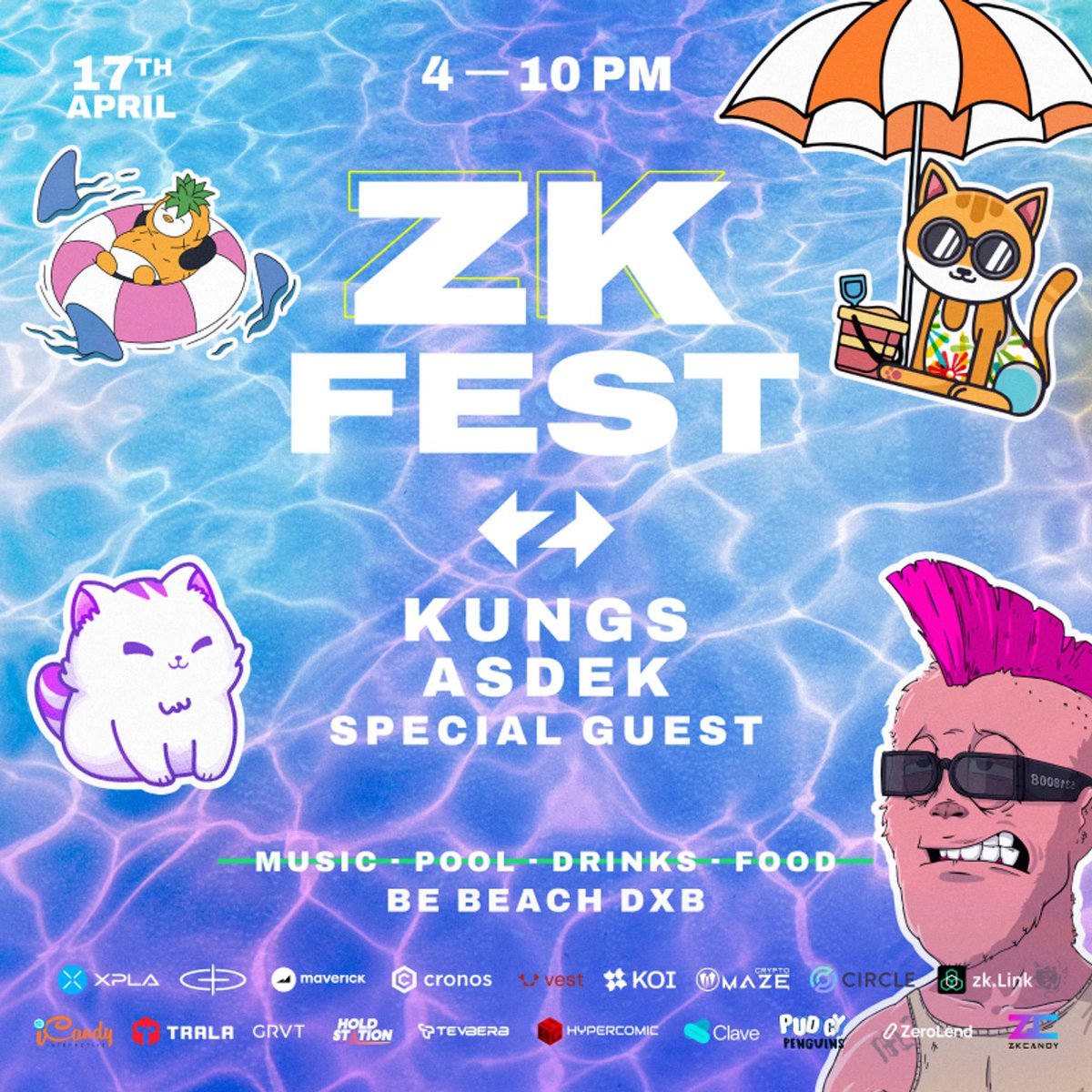 Get ready to unlock the block at ZK FEST with @CryptoMazeApp 😎 Register Lu.ma/ZKFEST a day/night of electrifying beats with DJs @KungsMusic , @asdekofficial and special guest at Beach DXB in Dubai 🎶✨ Join us for a pre-party like no other the day before #Token2049