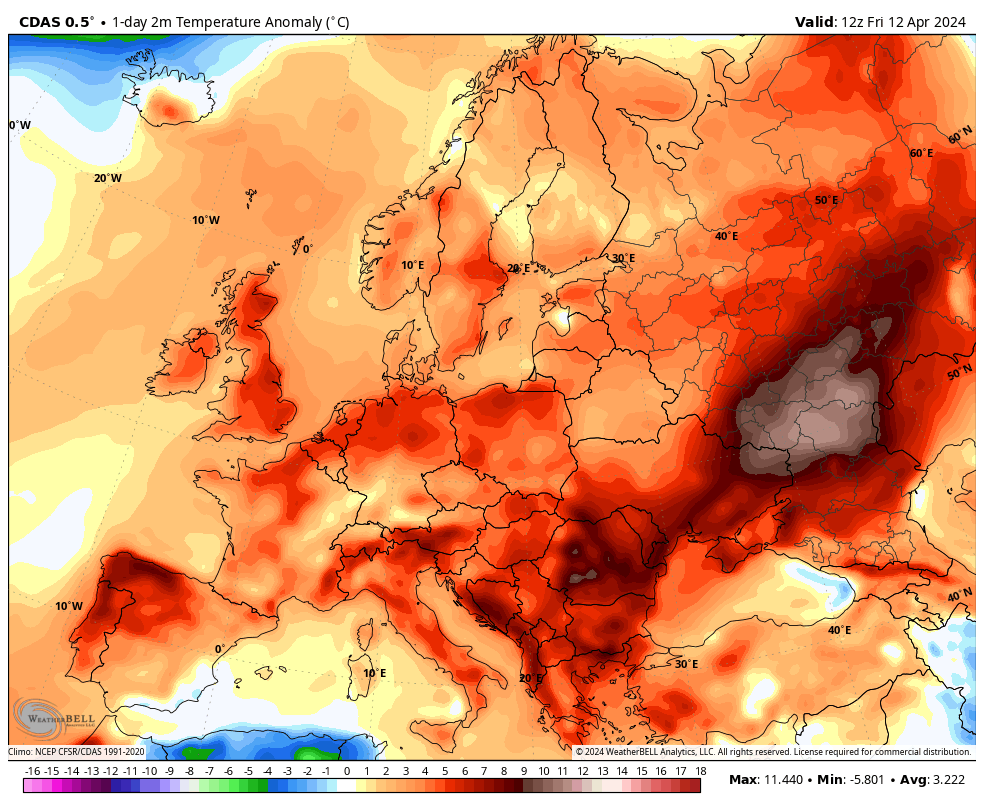 Bugün Avrupa-Rusya-Türkiye tamamı normalden sıcak geçti