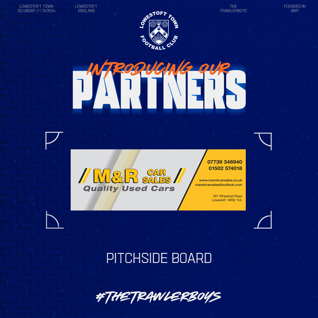 Revving up our gratitude for M & R CAR SALES! 🚀 Thanks for steering us towards success with your support on our pitchside boards. Together, we're driving towards victory! 🏆🚗 #THETRAWLERBOYS #MANDRCARSALES #INTRODUCINGOURPARTNERS
