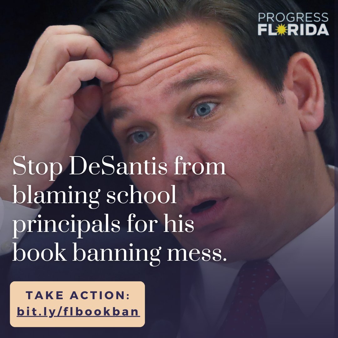 Under Gov. DeSantis, banning books has become rampant. DeSantis wants the State Board of Education to implement a proposal designed to falsely place the blame on school principals while doing nothing to address the anti-freedom to learn laws he has supported and implemented.…