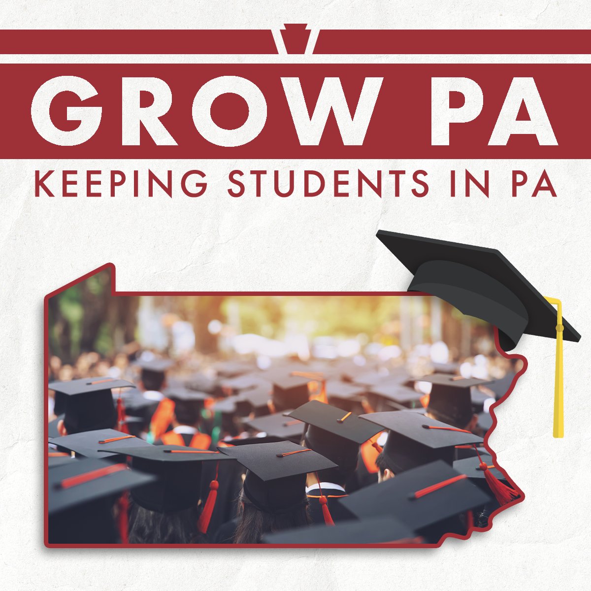 We believe we need to encourage more students to learn here, put down roots here, work here, and grow here. Read our plan to keep students in PA: bit.ly/4aPE02J @SenatorMartinPA @SenatorArgall @Sen_Pennycuick