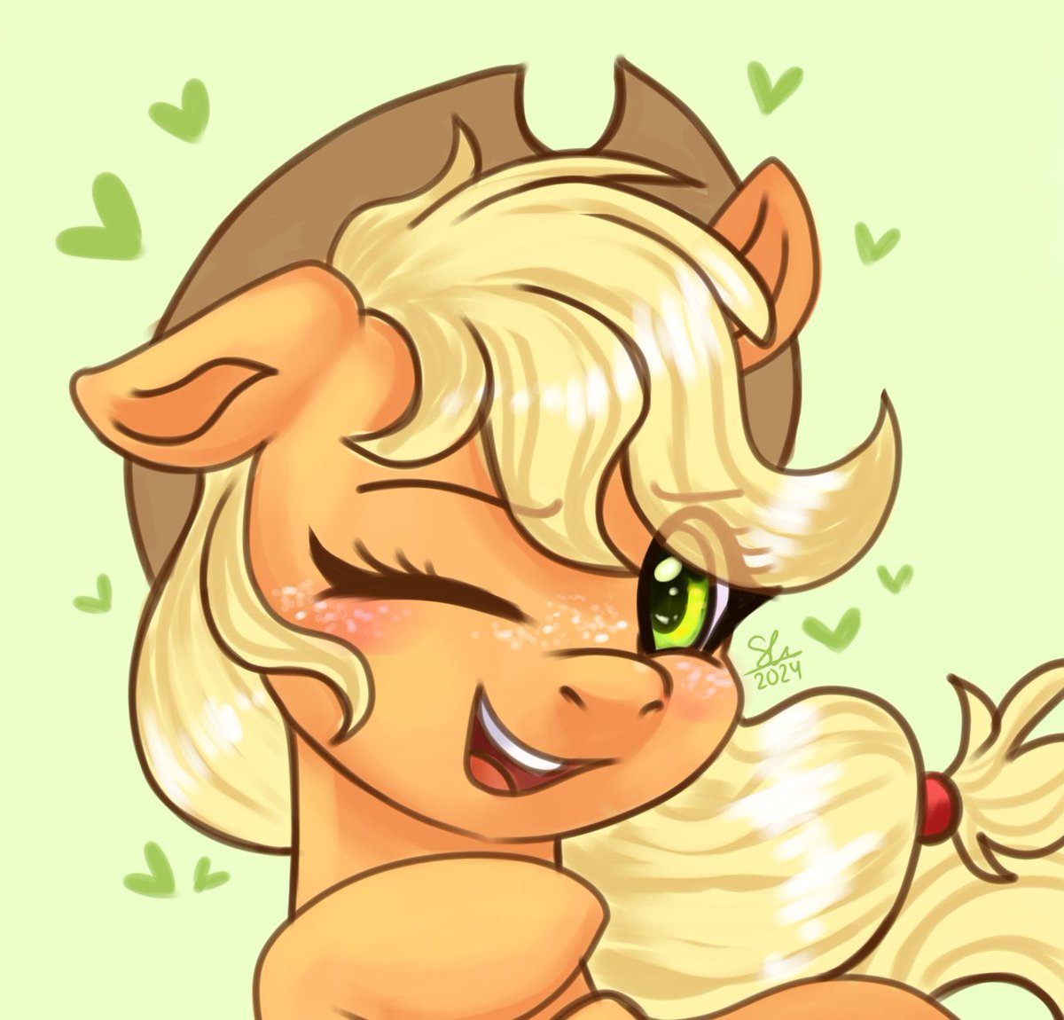 Day 12 of drawing Applejack all throughout April 🍏 🍎