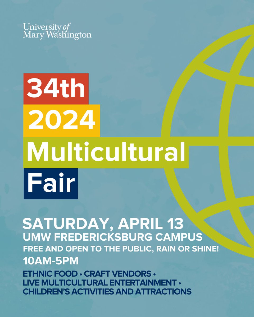 TOMORROW, April 13th from 10am-5pm is The 34th Multicultural Fair, brought to you by the James Farmer Multicultural Center. Live performances, craft & non-profit vendors, kids' activities, and food vendors. And we're outdoors this time around.