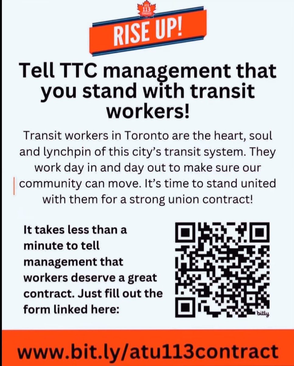 Tell #TTC Management that you stand with transit workers @ATUlocal113