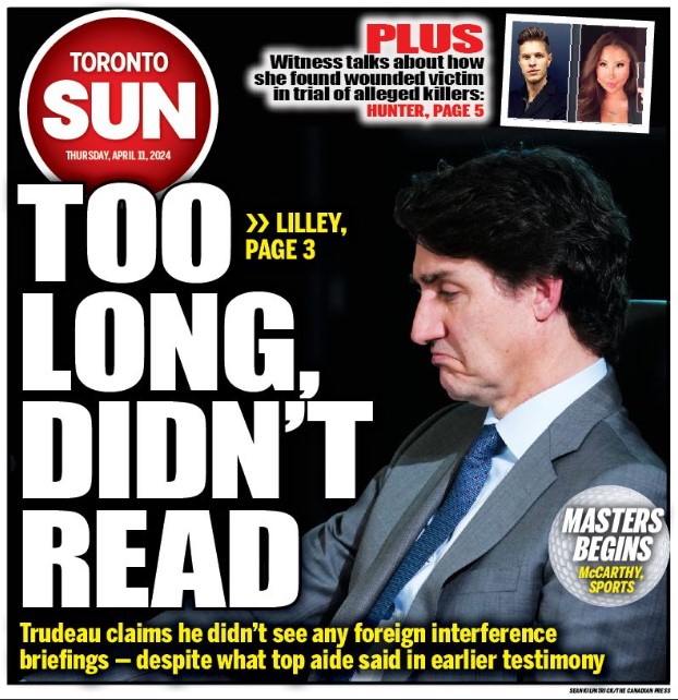 The evolution of @JustinTrudeau's story: 1) No foreign interference 2) If there was foreign interference, then I wasn't briefed 3) If I was briefed, then not fully briefed 4) If I was fully briefed, then I didn't read the briefing Get it?