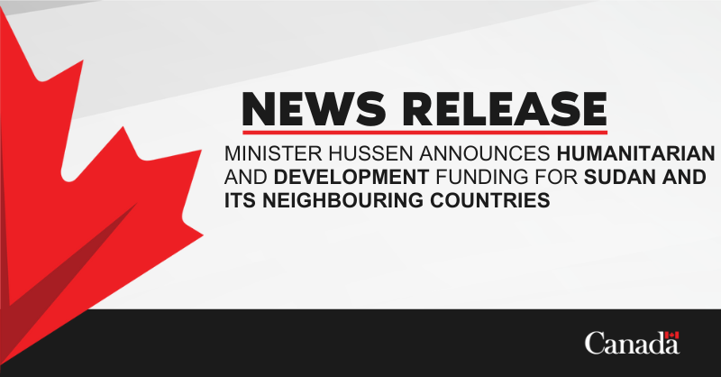 Minister Hussen announces humanitarian and development funding for Sudan and its neighbouring countries. Find out more: canada.ca/en/global-affa…