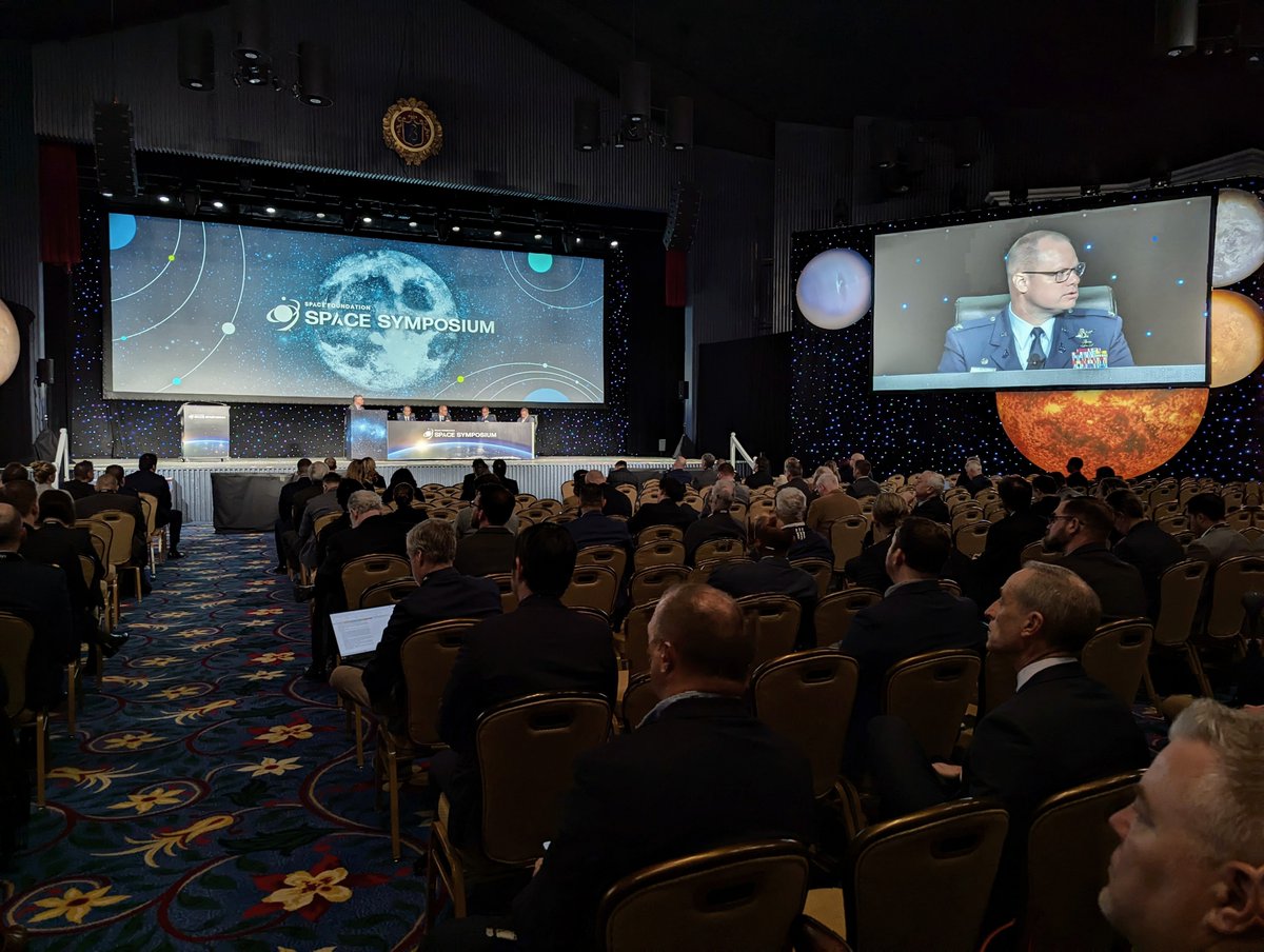 USSF_SSC's tweet image. #SpaceSystemsCommand Cols. Bryon McClain, Joe Roth, and Erik Stockham spoke to audiences at Space Symposium, emphasizing how we&apos;re thinking fundamentally differently in terms of how we request and acquire capabilities.