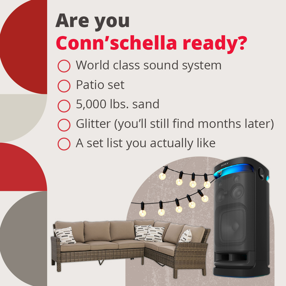 ConnsHomePlus's tweet image. If you can’t make it to the festival of the year, throw your own right in the backyard. ✨