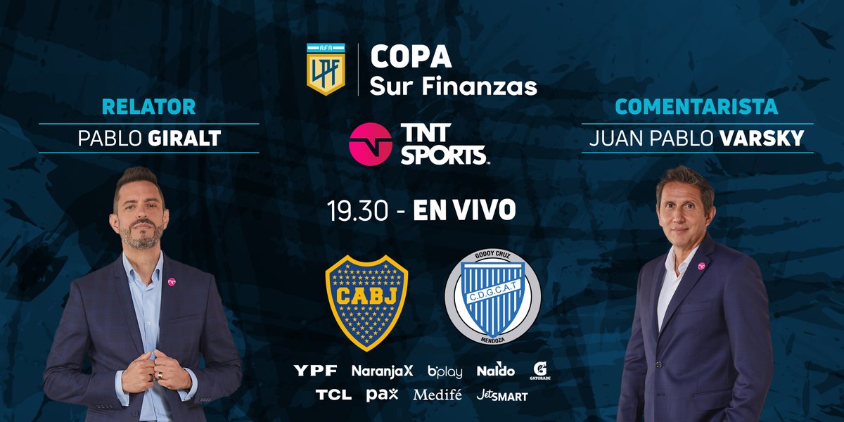 Se define mucho en la Bombonera: #Boca juega con #GodoyCruz, por la #Fecha14 de la #CopaSurFinanzas 🏆 2024. Miralo por @TNTSportsAR, desde las 19.30, con @giraltpablo y @JPVarsky.